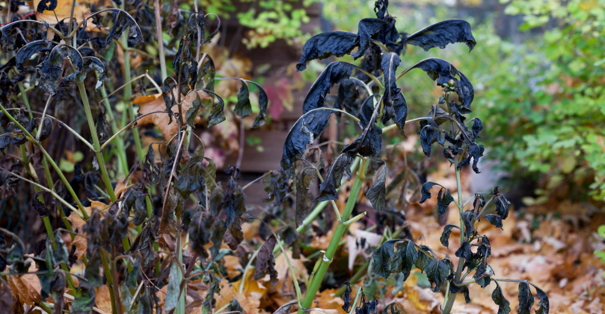 black leaves on plant