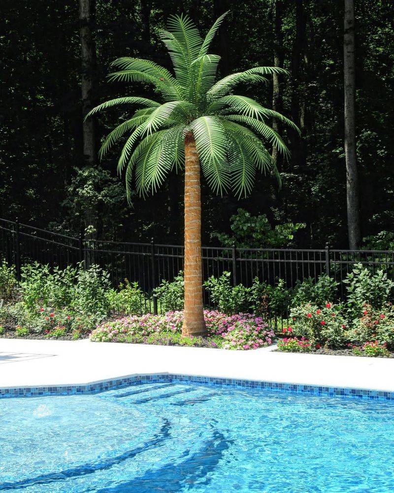 UV-Resistant Fake Palm Trees For Patios And Pool Areas