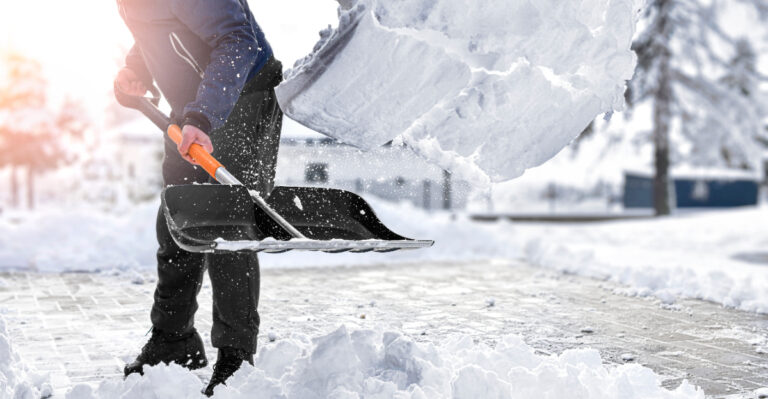 shoveling snow