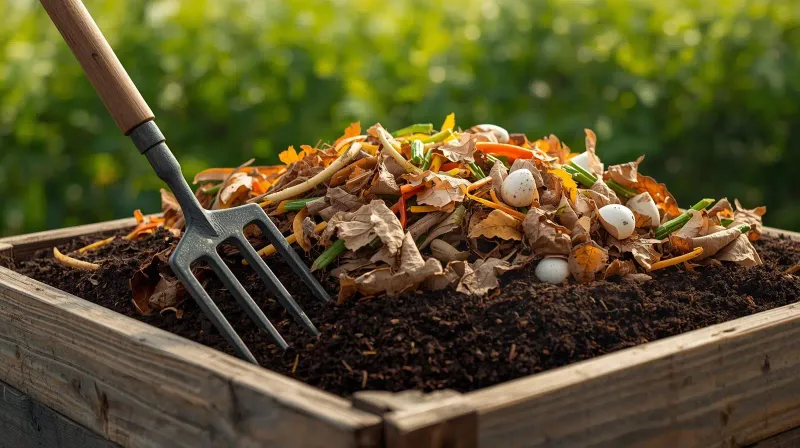 Turn Leaf And Scrap Mix Into Rich Garden Humus
