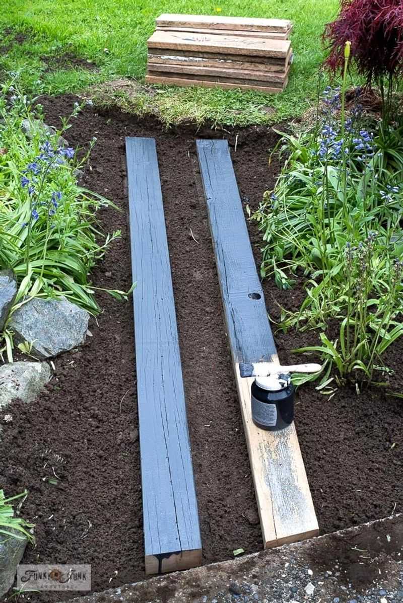 Line Garden Paths With Trimmed Limbs