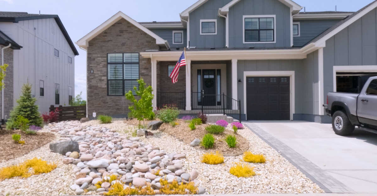 american front yard xeriscaped