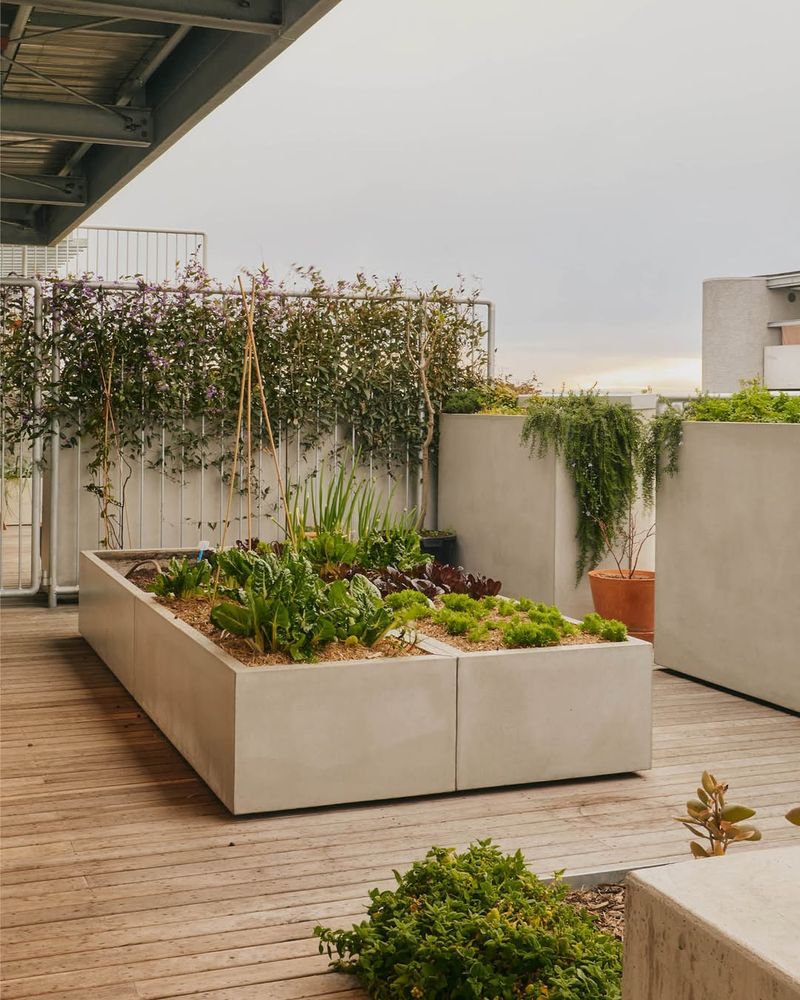 Set Up A Small Raised Trough Along The Balcony Edge