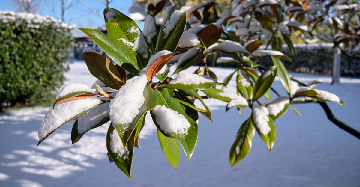 snow on branches