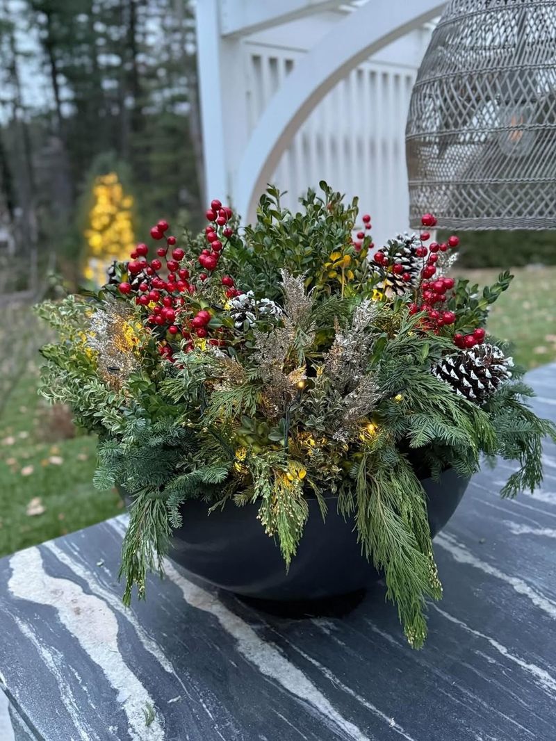 Use Winter Containers With Seasonal Foliage For Instant Impact