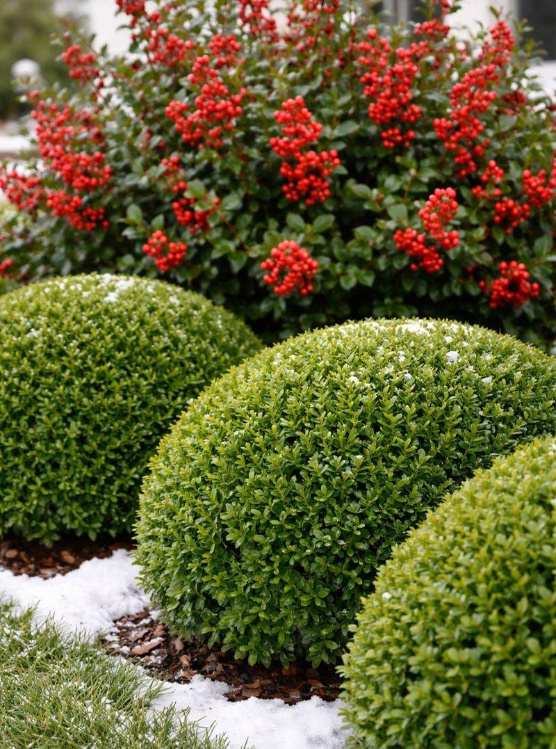 Add Evergreen Plants With Different Textures And Shades