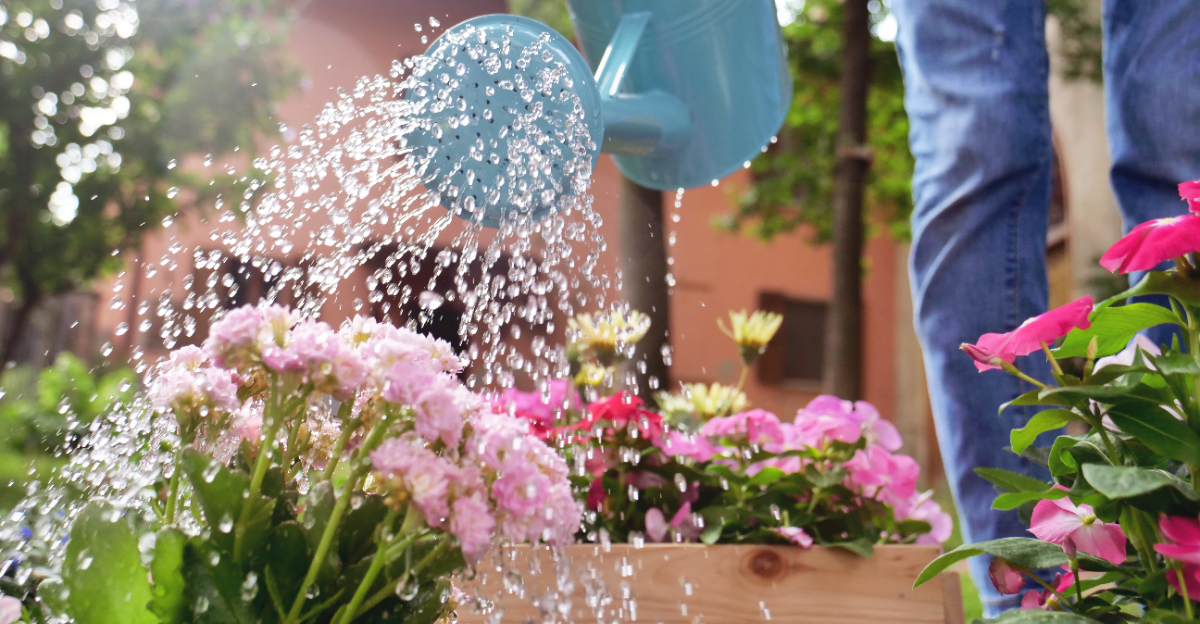 watering plants