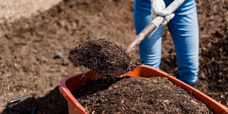 Clean Up And Compost Old Mulch While Checking For Pests
