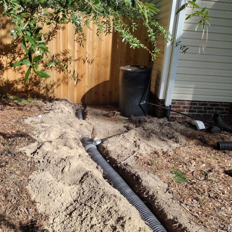 French Drains Redirect Water Flow