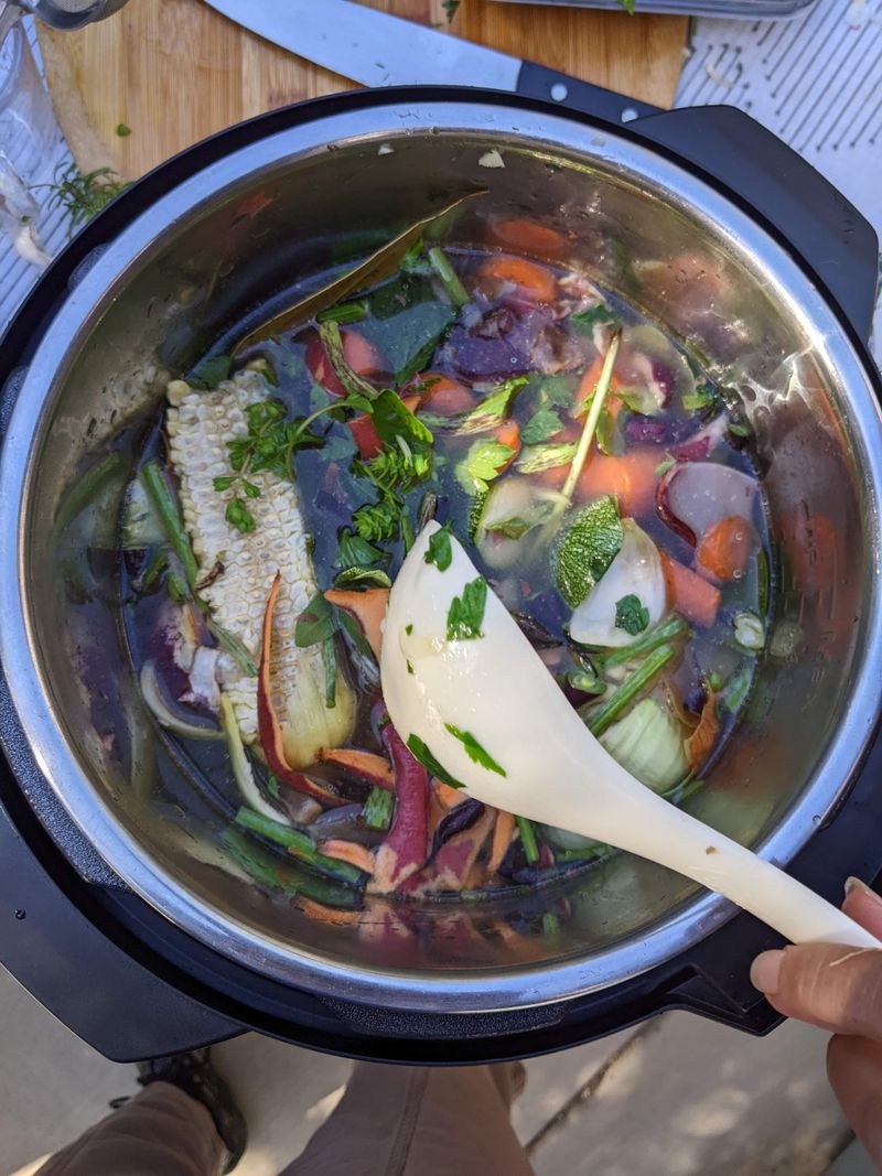 Add Vegetable Broth Water To Compost Or Soil