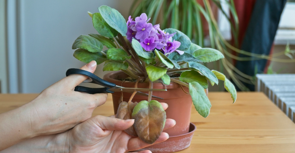 pruning african violet
