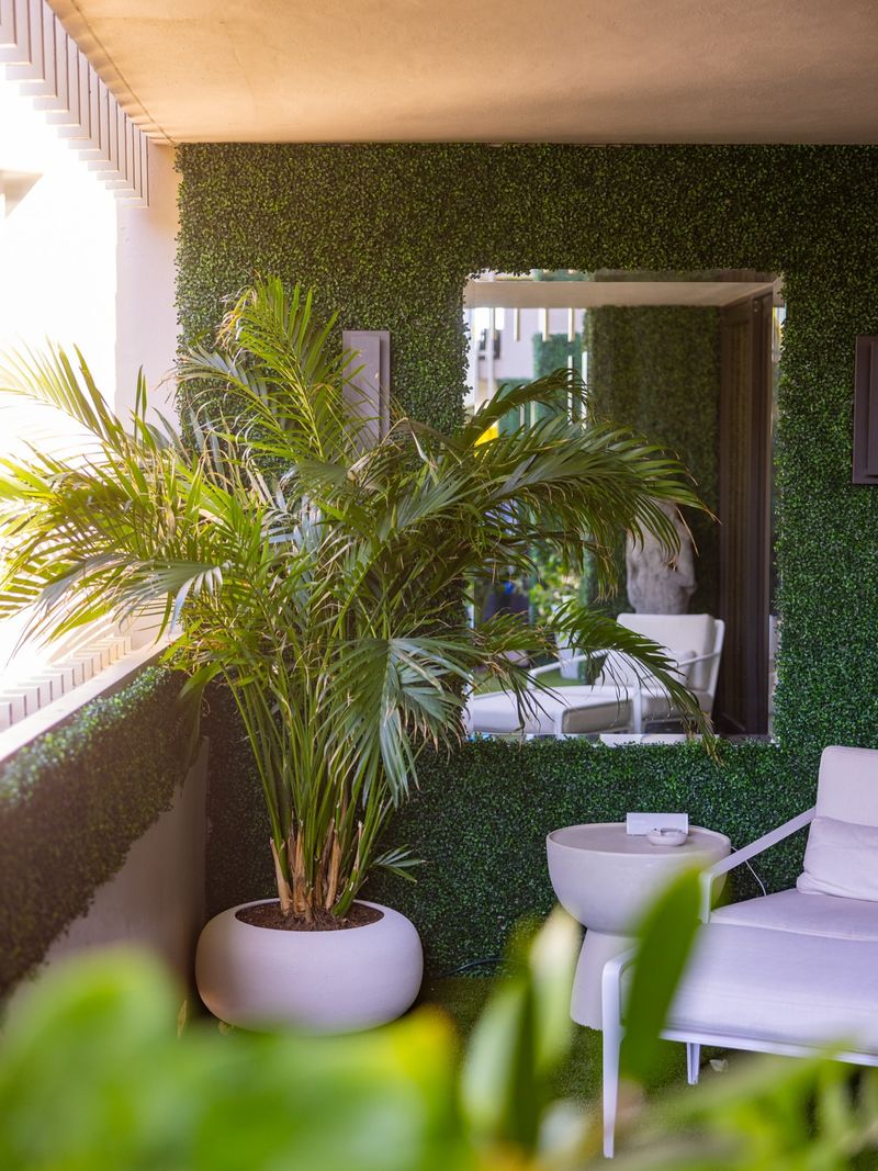 Create A Shaded Seating Corner With Tall Potted Plants