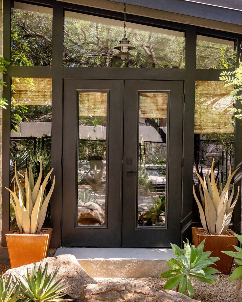 Agave's Bold Rosette Shape Turns Any Front Door Into A Focal Point