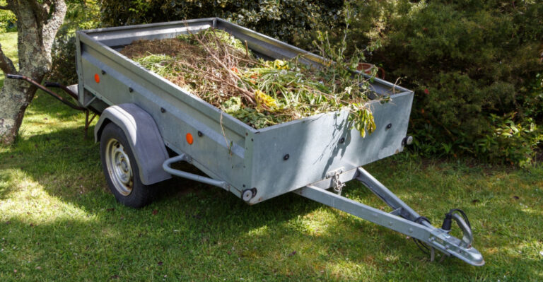 Trailer full of garden waste