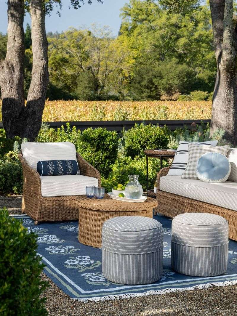 Mixing Seating Styles Makes The Yard Feel More Relaxed