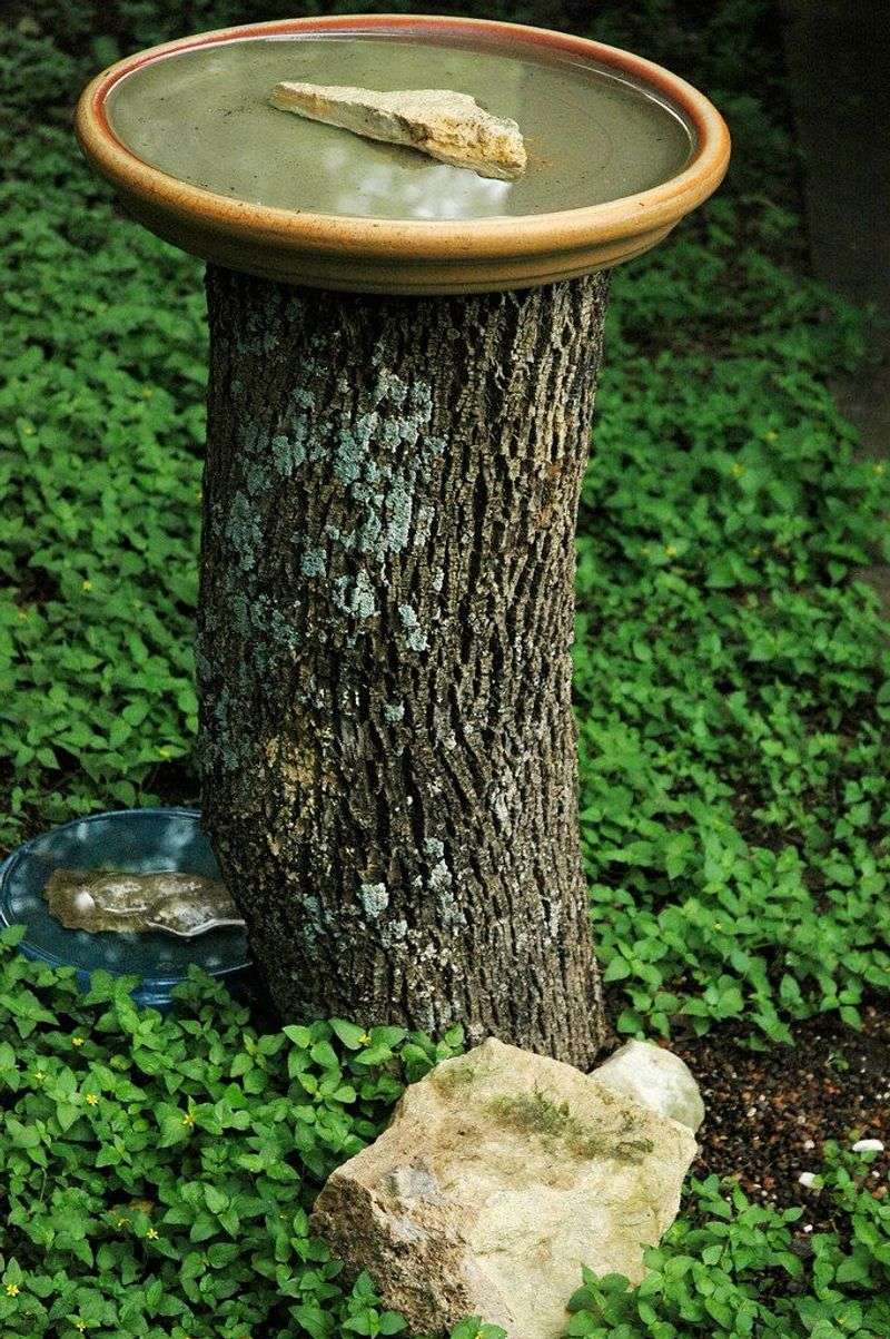 Add A Birdbath Or Feeder Base