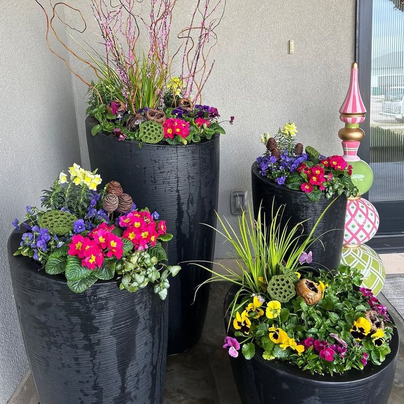 Use Containers To Add Instant Color To Patios And Entry Areas