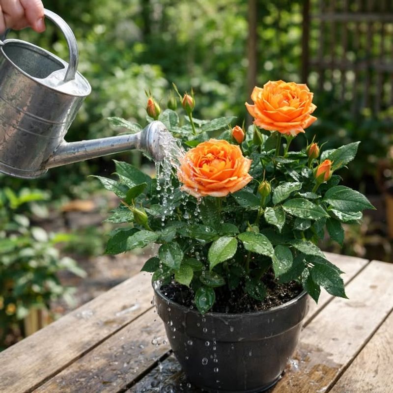 Regular Watering Keeps Plants Strong For Continuous Blooming