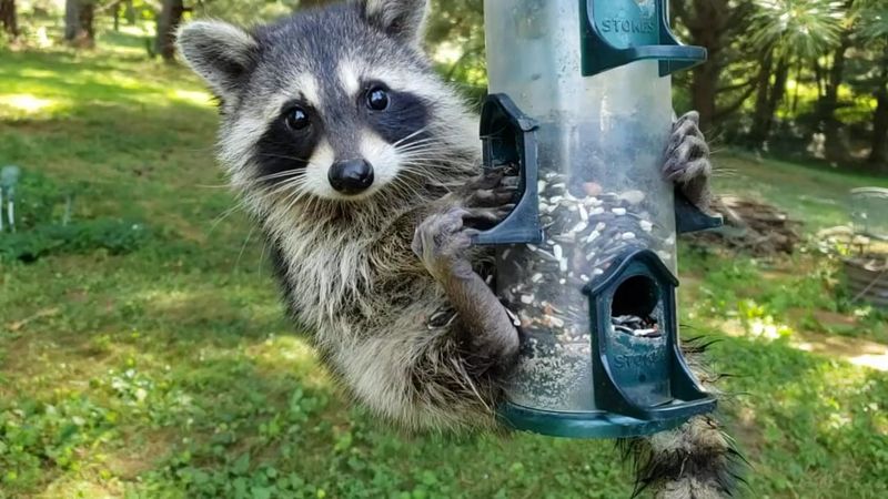 Feeders Too Close To Trees Give Raccoons Easy Access