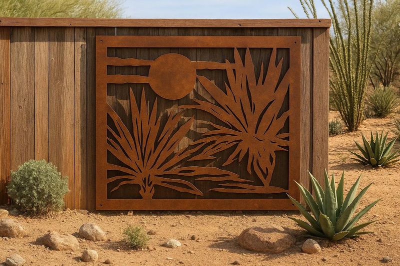 Add Decorative Metal Panels For Desert Style Texture