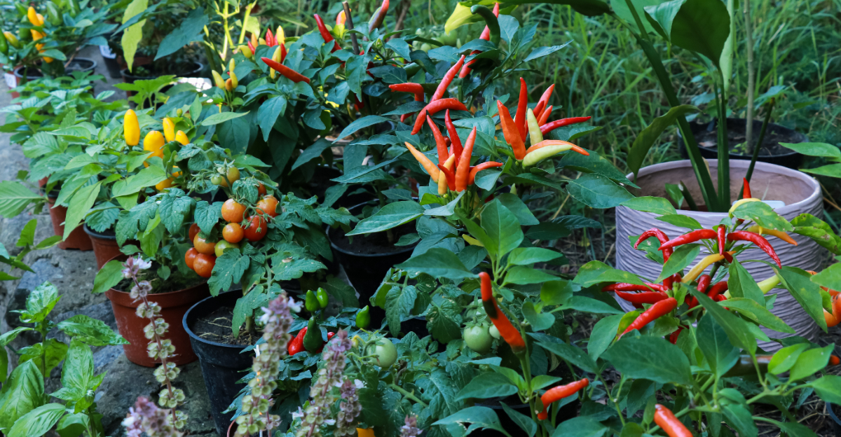 peppers and tomatoes