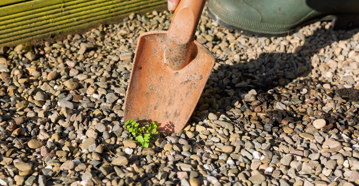 weeds in gravel removal