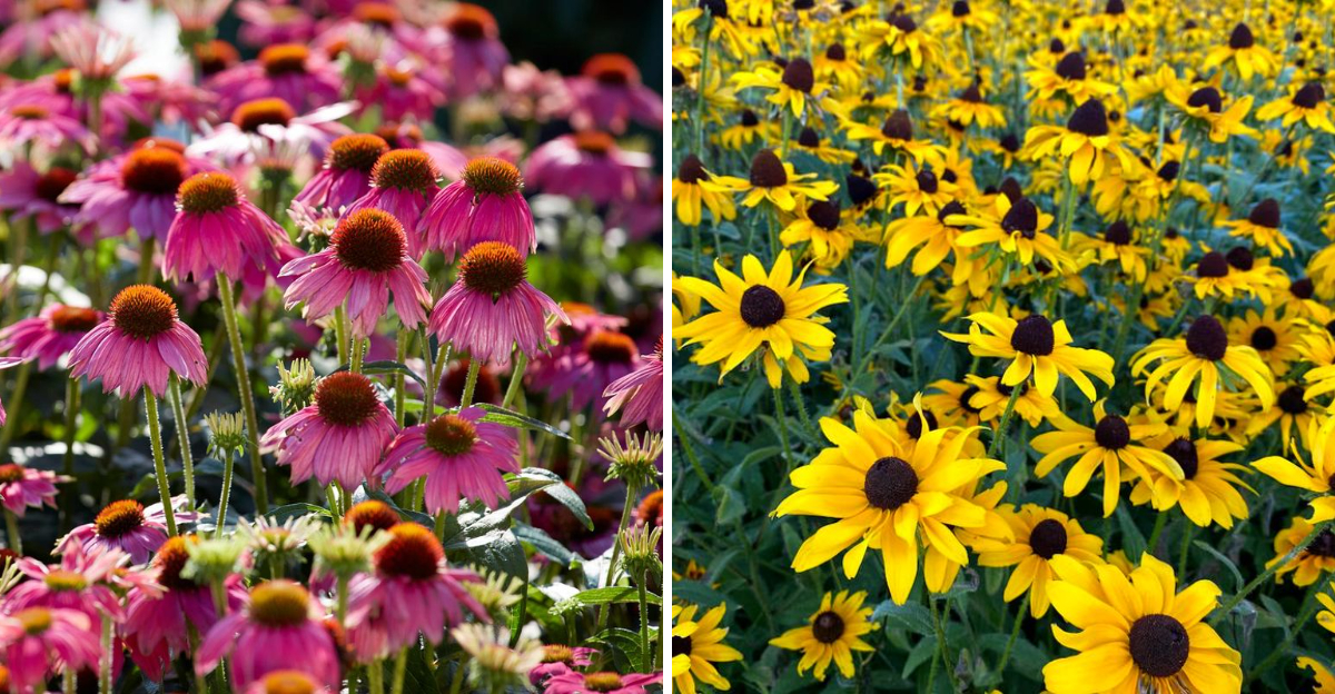 coneflower and black eyed susan