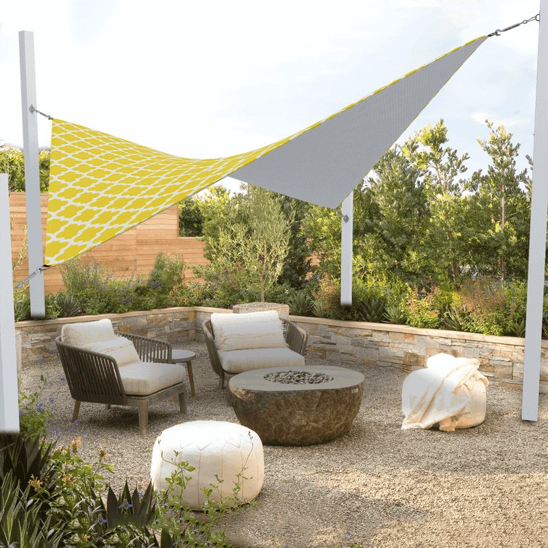 Shade Sail Cuts Down Harsh Sun And Cools The Space