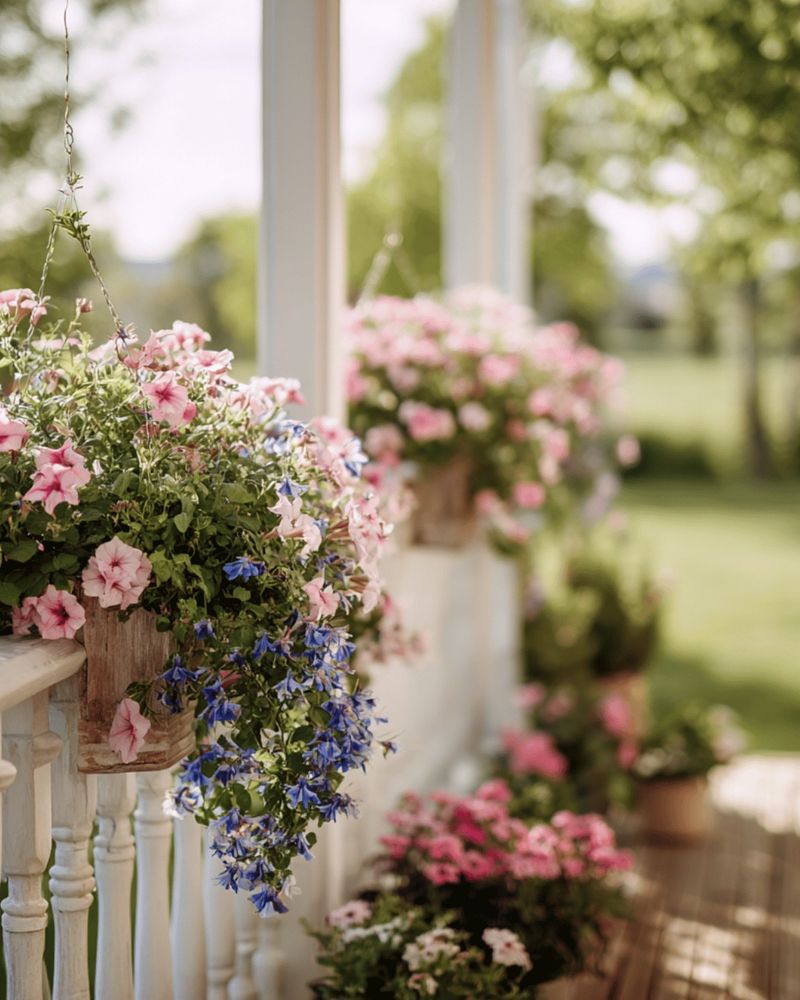 Petunias And Lobelia