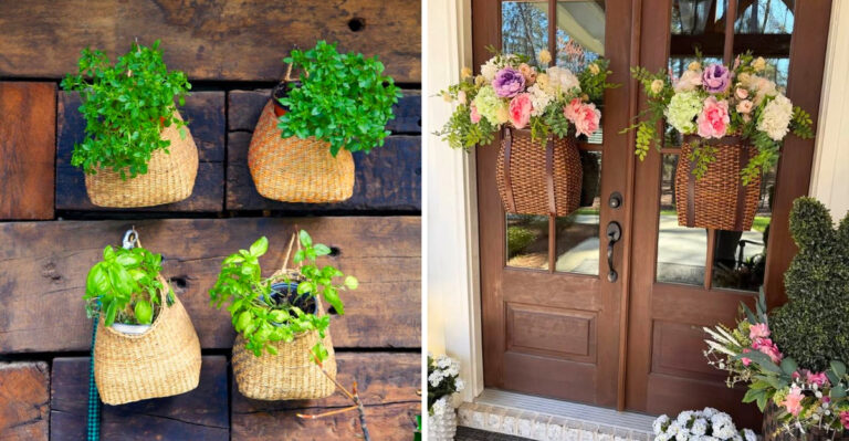 8 Simple Ways To Upcycle Old Baskets In Your Georgia Garden