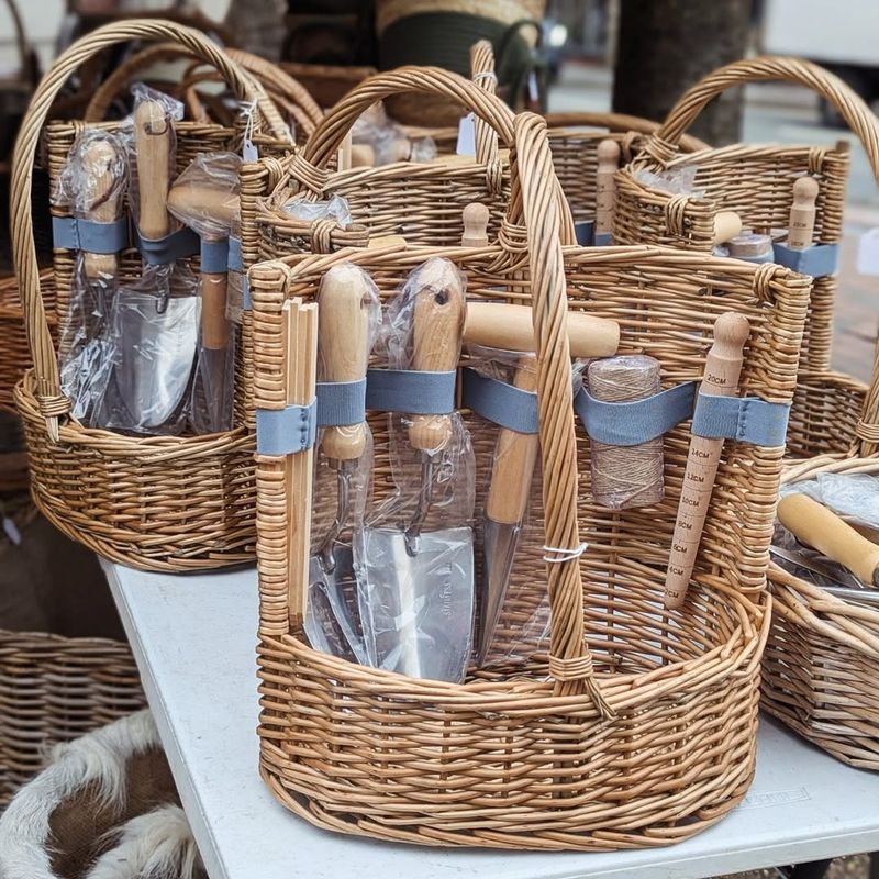 Baskets Keep Small Garden Tools In One Spot