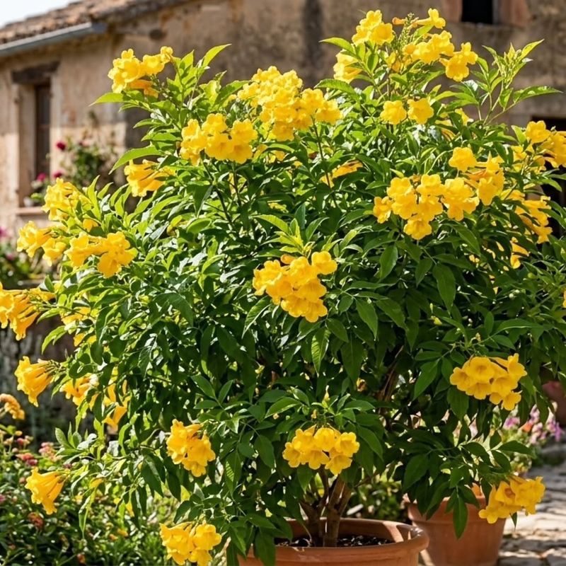 Yellow Bells Keep Blooming As Temperatures Rise