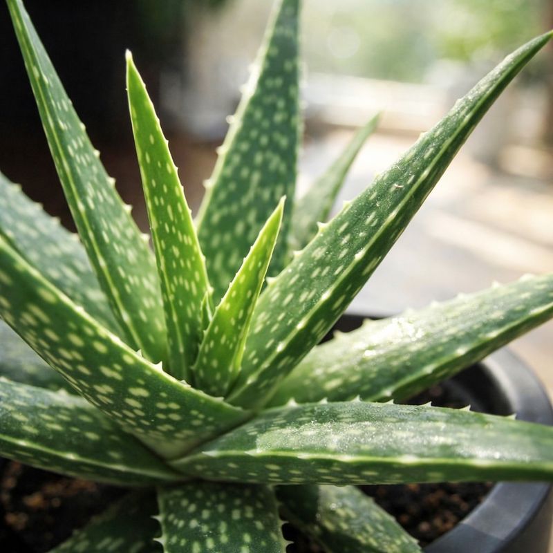 Aloe Vera Thriving In Bright, Sunny Spots