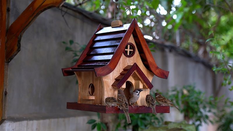 Basic Wooden Birdhouse For Backyard Birds