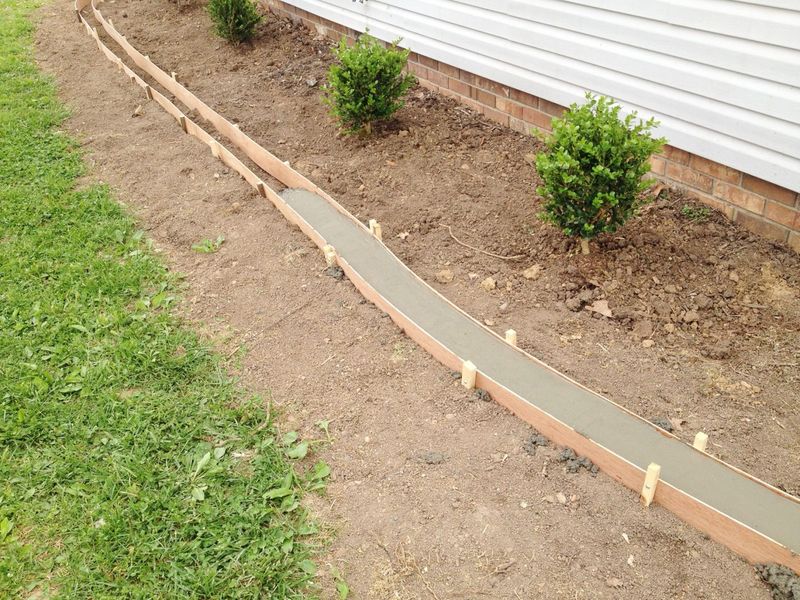 Pour A Simple Concrete Curb By Hand
