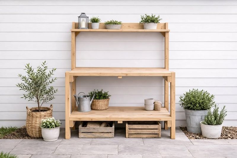 Potting Bench For Messy Garden Jobs