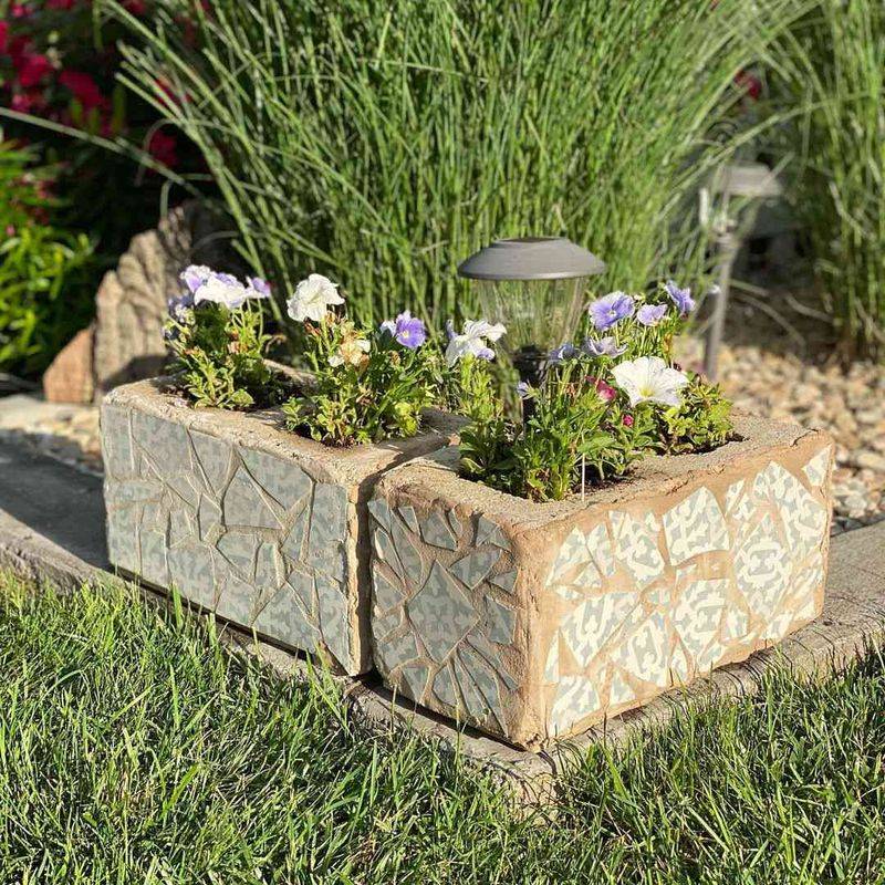 Reuse Concrete Blocks For A Quick Raised Edge