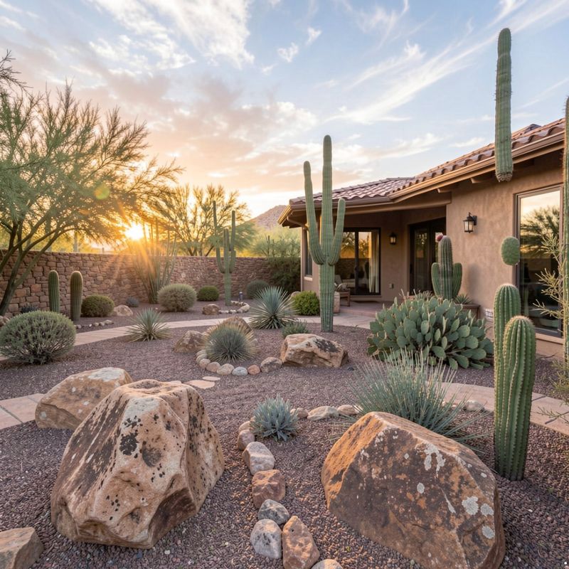 A Clean Look Fits Desert Style Landscapes