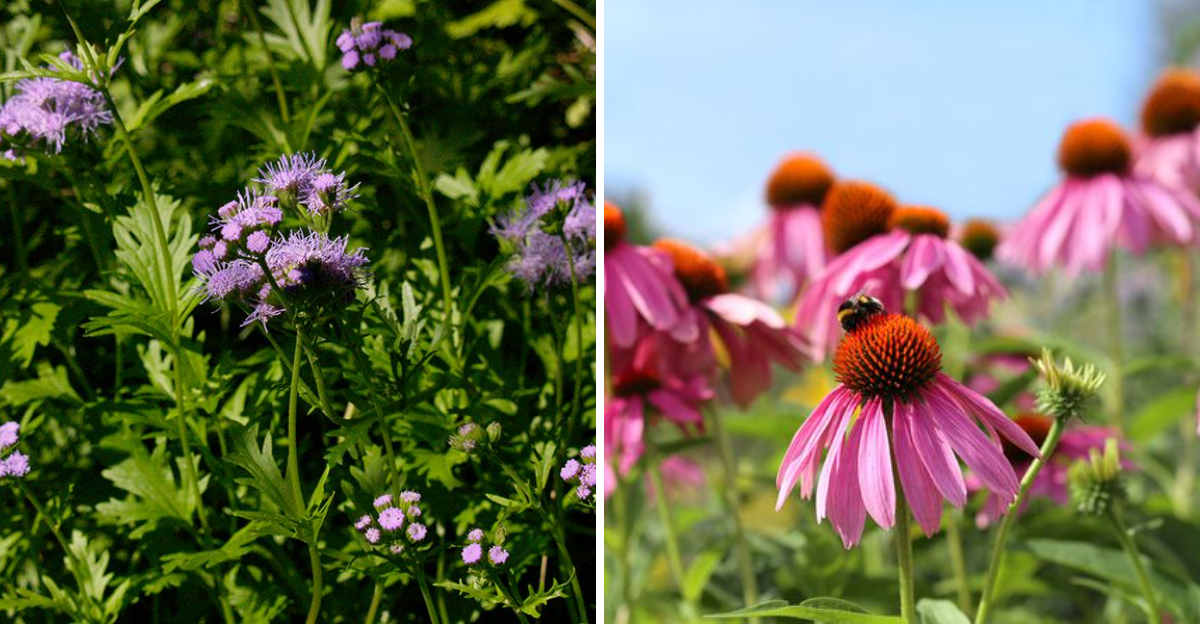 Gregg's Mistflower and Purple Coneflower