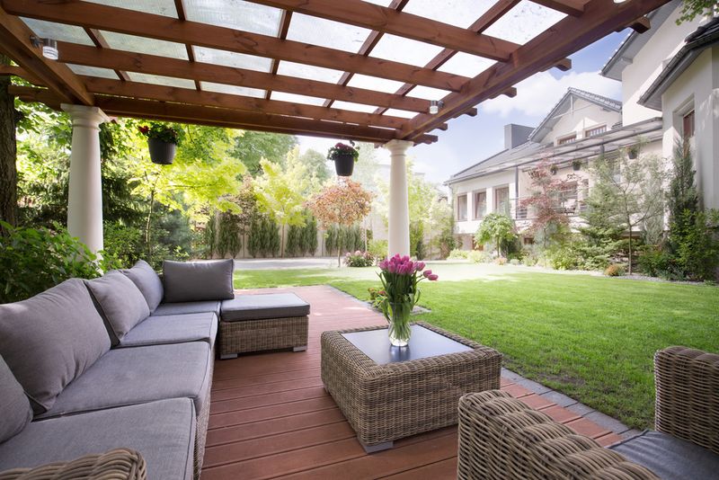 Add A Pergola Or Shade Structure To Anchor Private Seating Areas