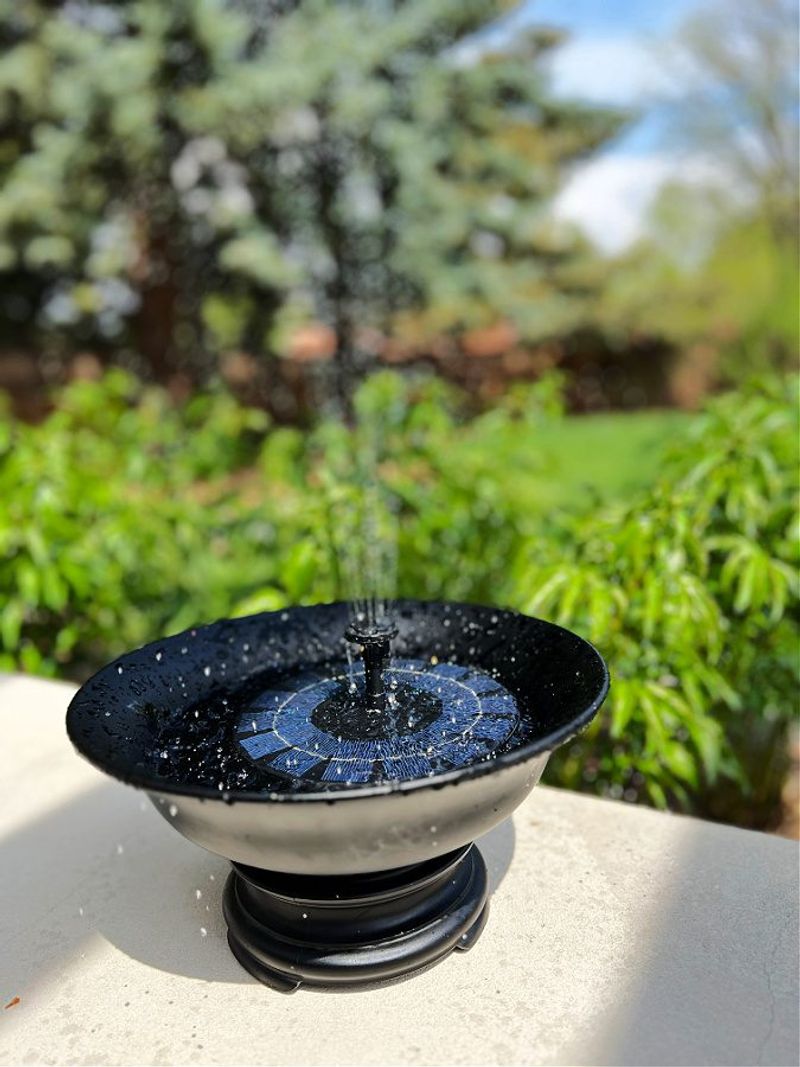 Solar Water Fountain For Gentle Moving Water