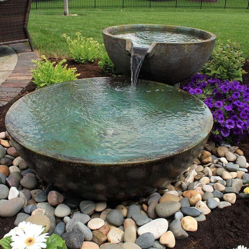 A Compact Fountain Brings In Quiet Background Sound