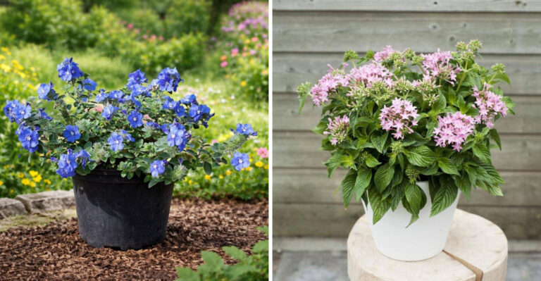 blue daze and pentas