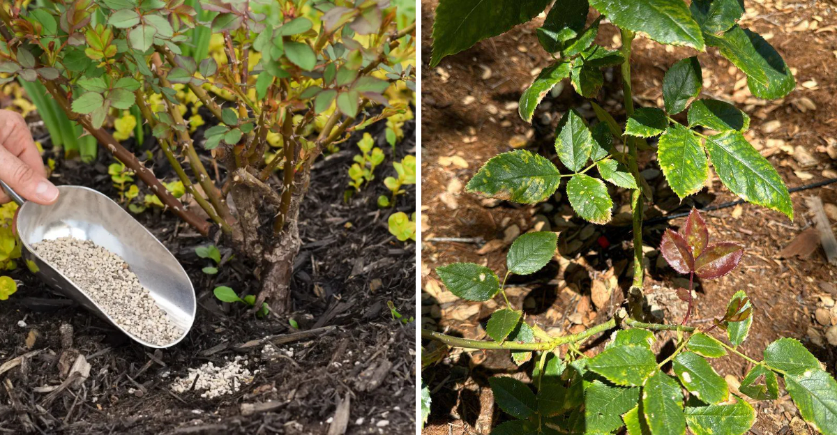fertilize rose bush