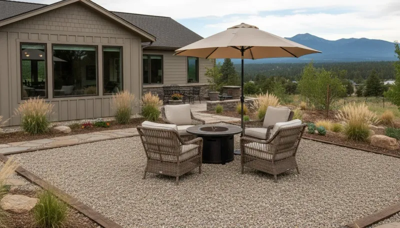 Gravel Patios With Basic Defined Edges