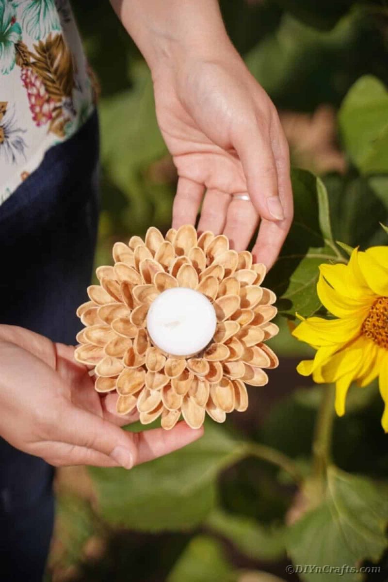 Pistachio Shells Make Fun And Functional Garden Art