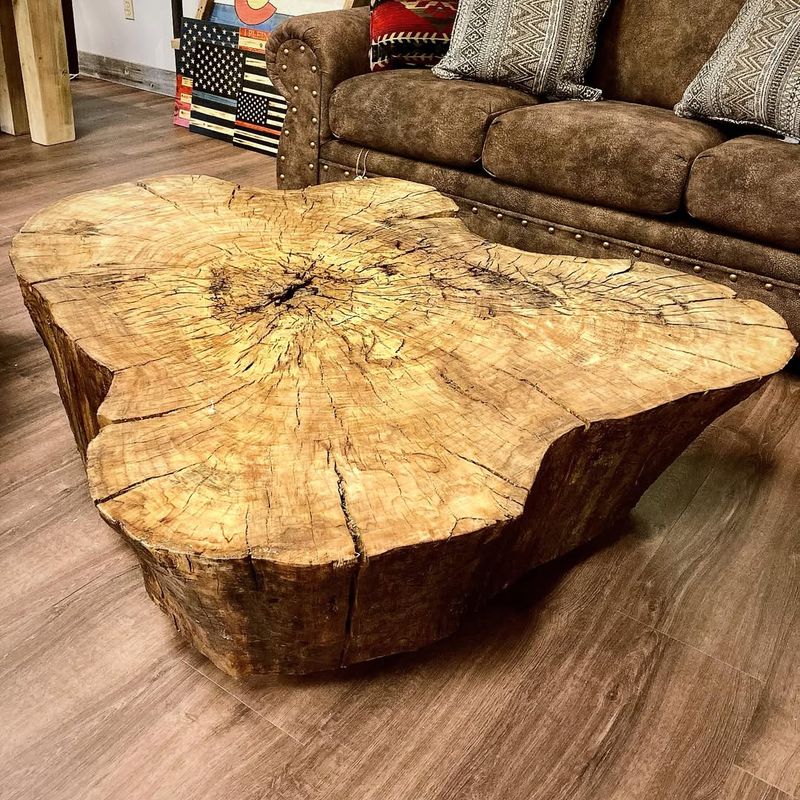 Make A Stump Coffee Table