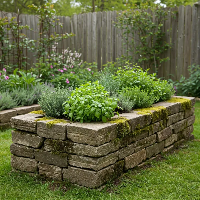 Frame Beds With Stone For A More Permanent Look