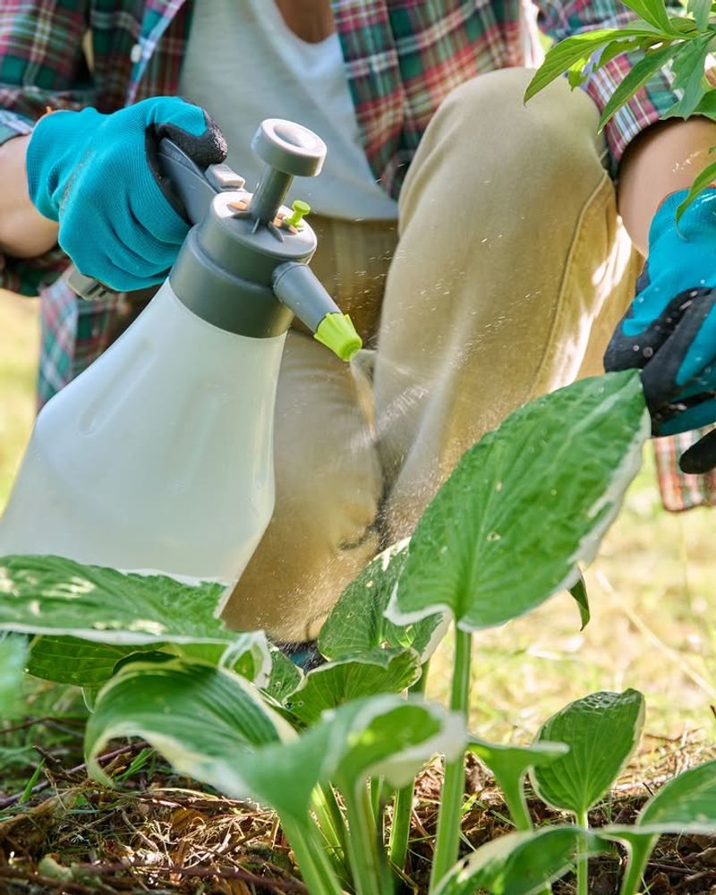 Spraying Chemical Pesticides And Insecticides