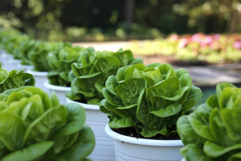 lettuce in containers